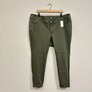 LANE BRYANT High Rise Jegging Olive Green Flex Magic Waistband NWT